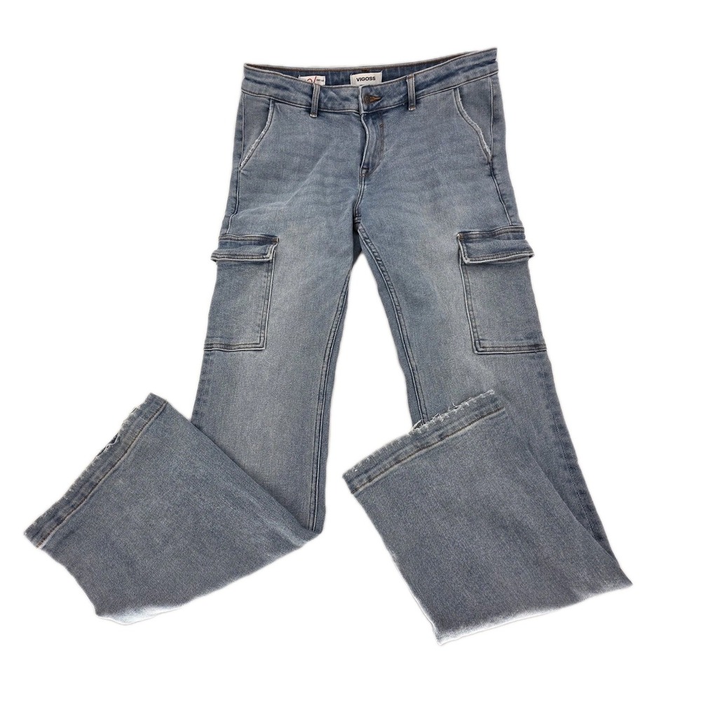 VIGOSS Jagger Boot Cut Jeans Women 30 Cargo Stretch Waist 32, Inseam 30.5 Denim